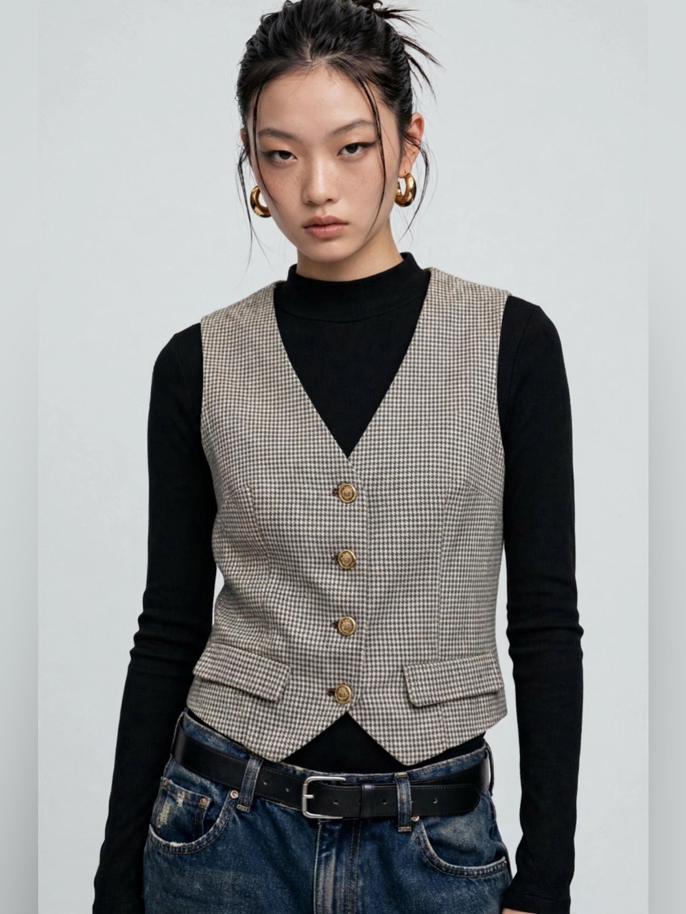 Vintage Houndstooth Vest
